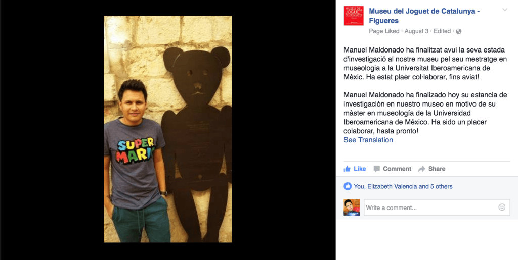 El maestrante Manuel Maldonado realiza Estancia de Investigación en Fígueres,&nbsp;España