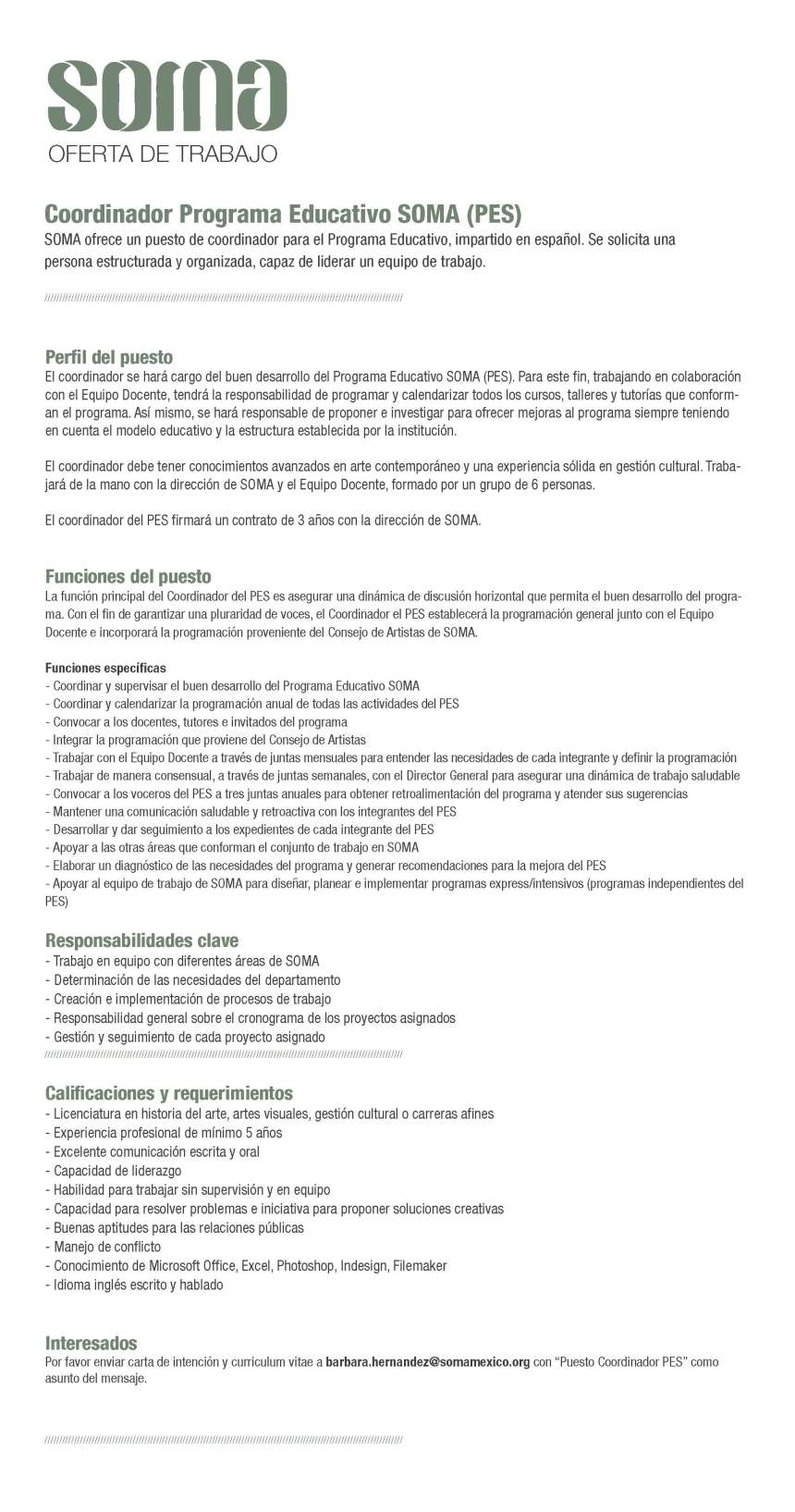 Coordinador Programa Educativo