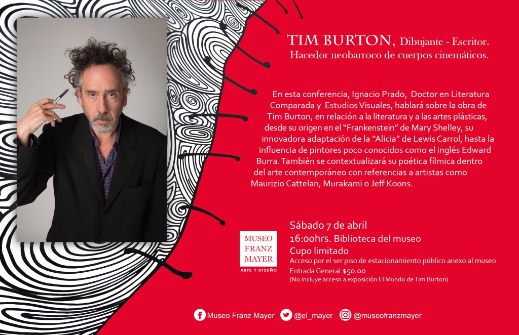El Dr. Ignacio Prado impartirá la conferencia «Tim Burton, Dibujante- Escritor. Hacedor neobarroco de cuerpos&nbsp;cinemáticos»