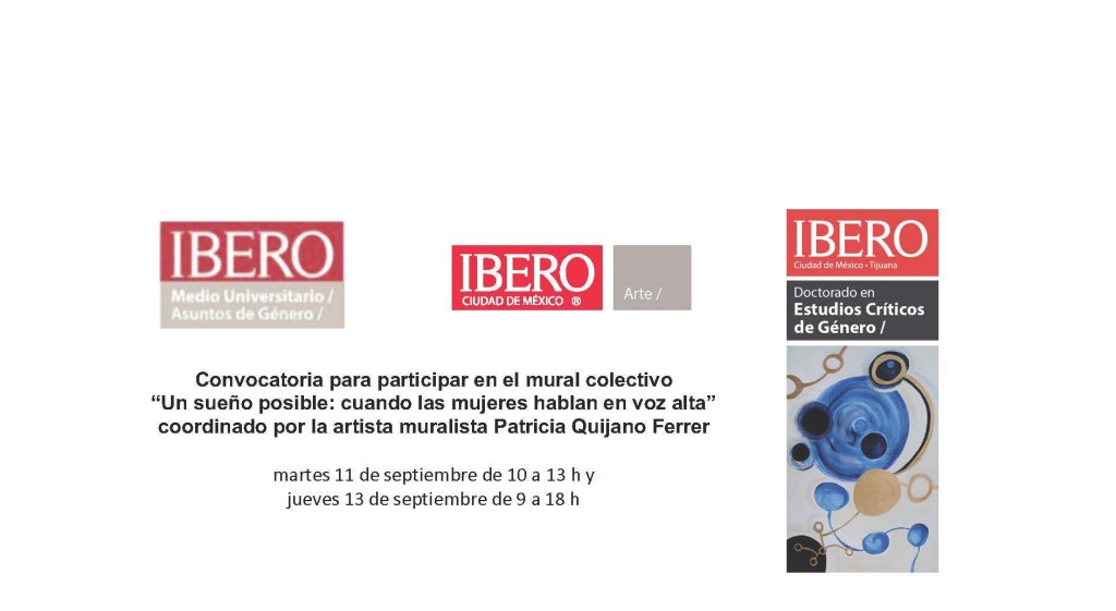 Convocatoria para participar en el mural colectivo «Un sueño posible: Cuando las muejres hablan en voz alta» coordinador por la artista Patricia Quijano&nbsp;Ferrer