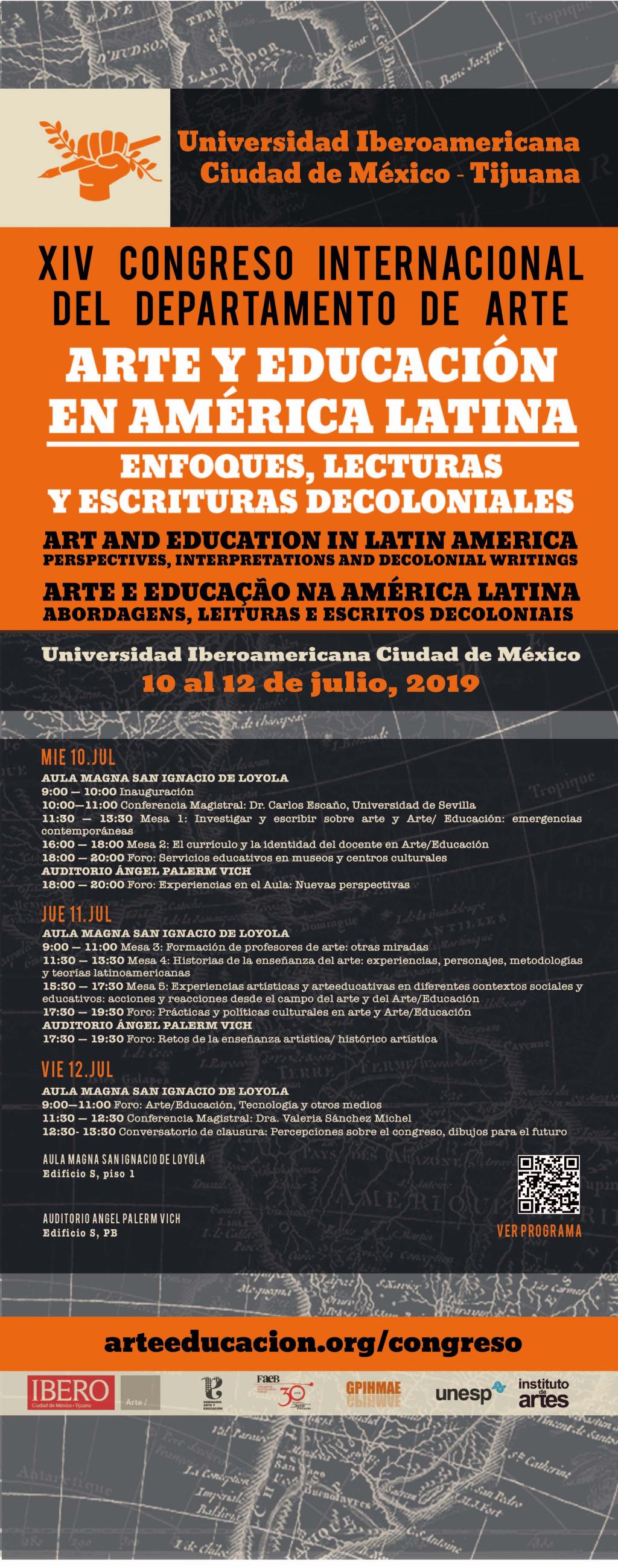 Congreso Internacional Arte y Educación. Enfoques, lecturas y escrituras&nbsp;decoloniales