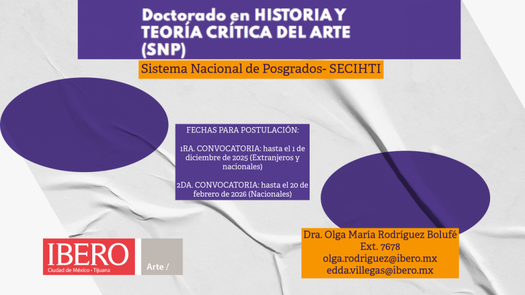 Doctorado en Historia y Teoría Crítica del&nbsp;Arte