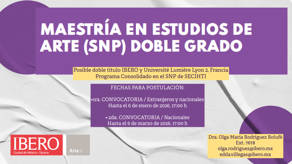 Maestría en Estudios de&nbsp;Arte